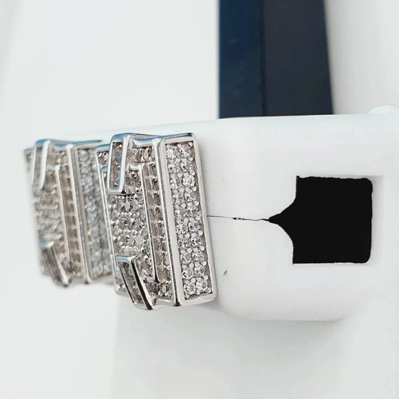 "925 Sterling Silver Cubic Zirconia Earrings, UU1P6A6069 - Picture 9 of 10